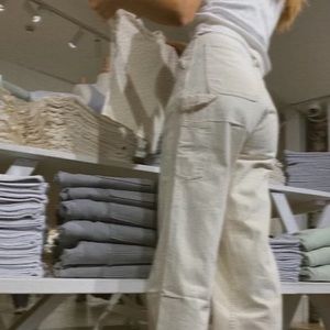 John Galt Tammy Cargo Tan Pants - Off-White